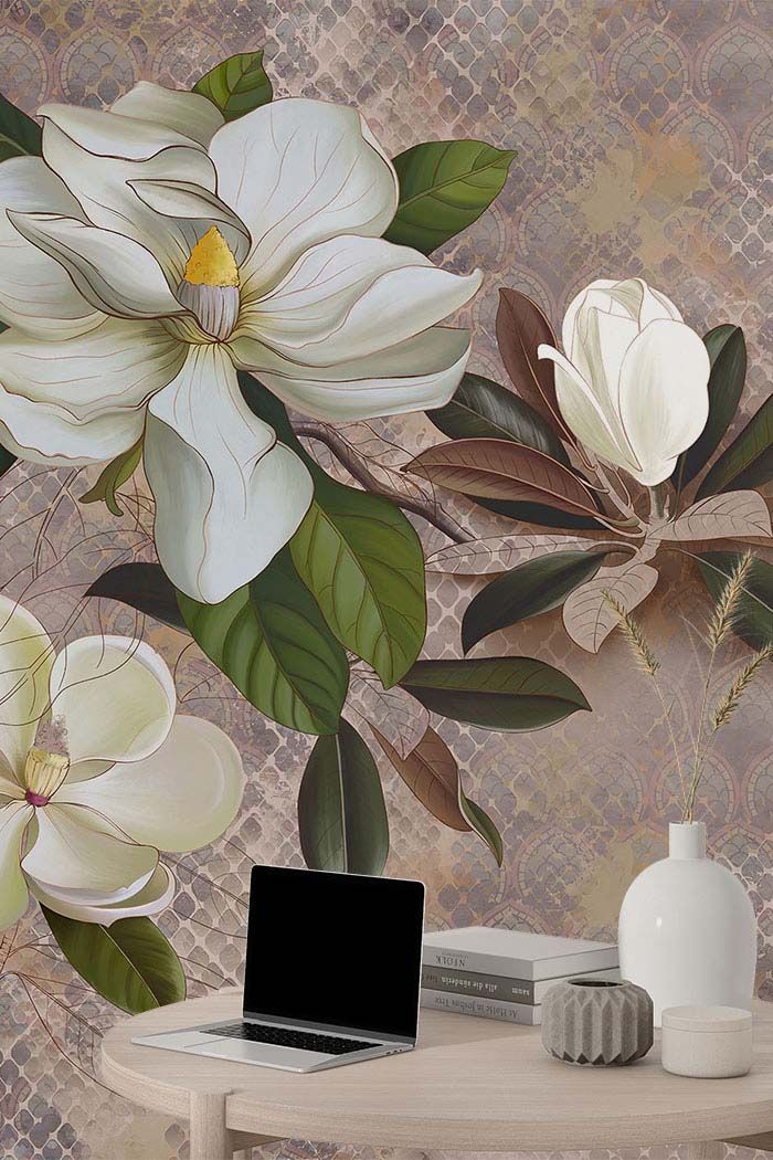 floral-murals-for-walls-on-high-wall