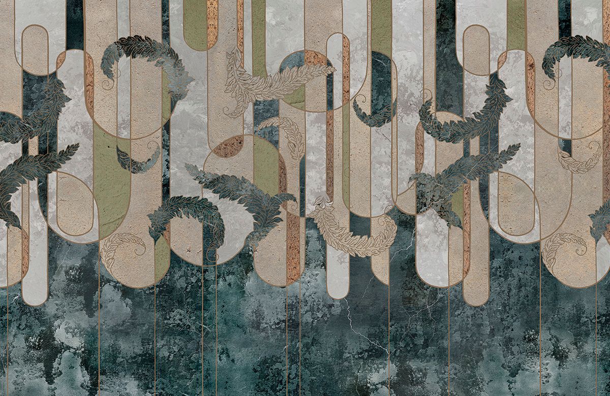 baroque-design-on-grunge-wall-murals-only-image