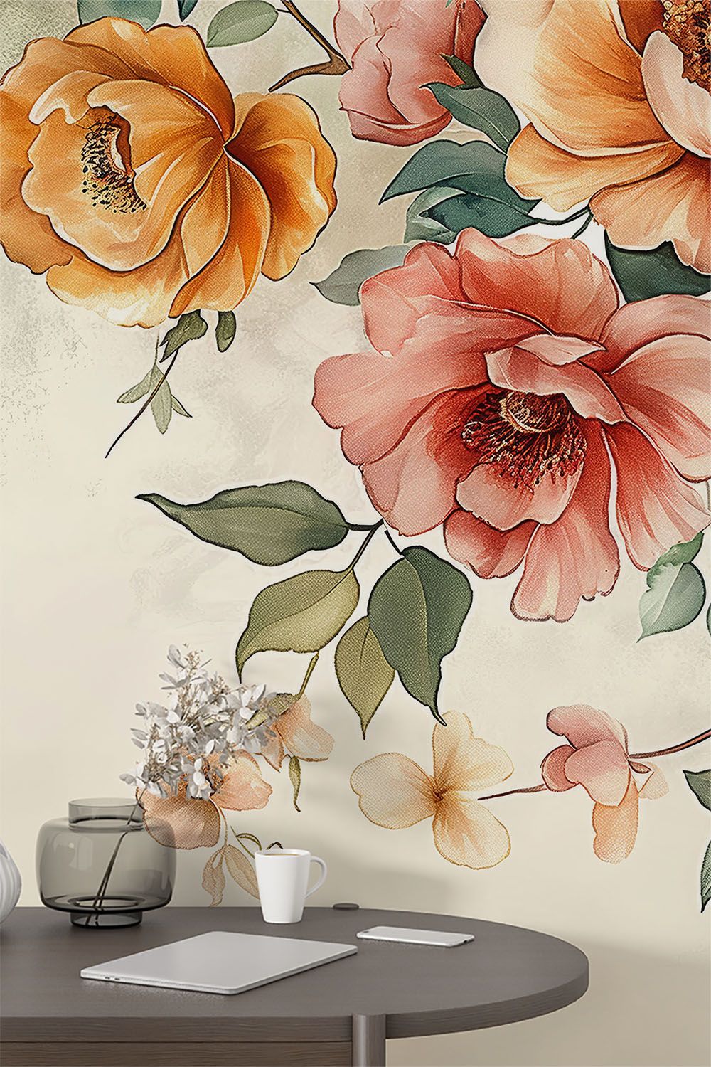 flower-watercolor-wallpaper-on-high-wall