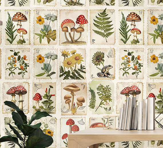 stamp-collage-of-botanical-design-wallpaper-thumb